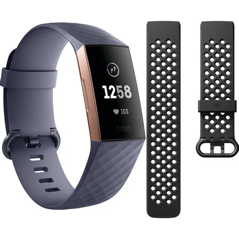 rose gold fitbit charge 3.